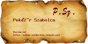 Pekár Szabolcs névjegykártya